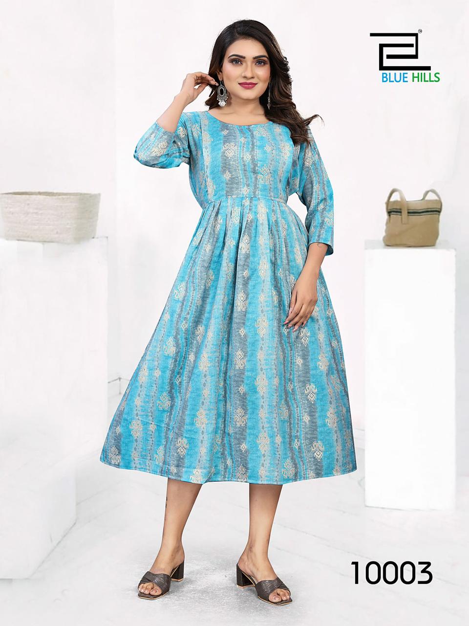 Happiness Vol 10 By Blue Hills Rayon Printed Feeding kurtis Catalog